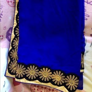 Indian Georgette Saree, Blouse Piece.